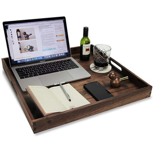 Wooden Black Mahogany Color Tray Rectangular Wooden Tray Tableware Household Fruit Snack Cheese Storage Tray
