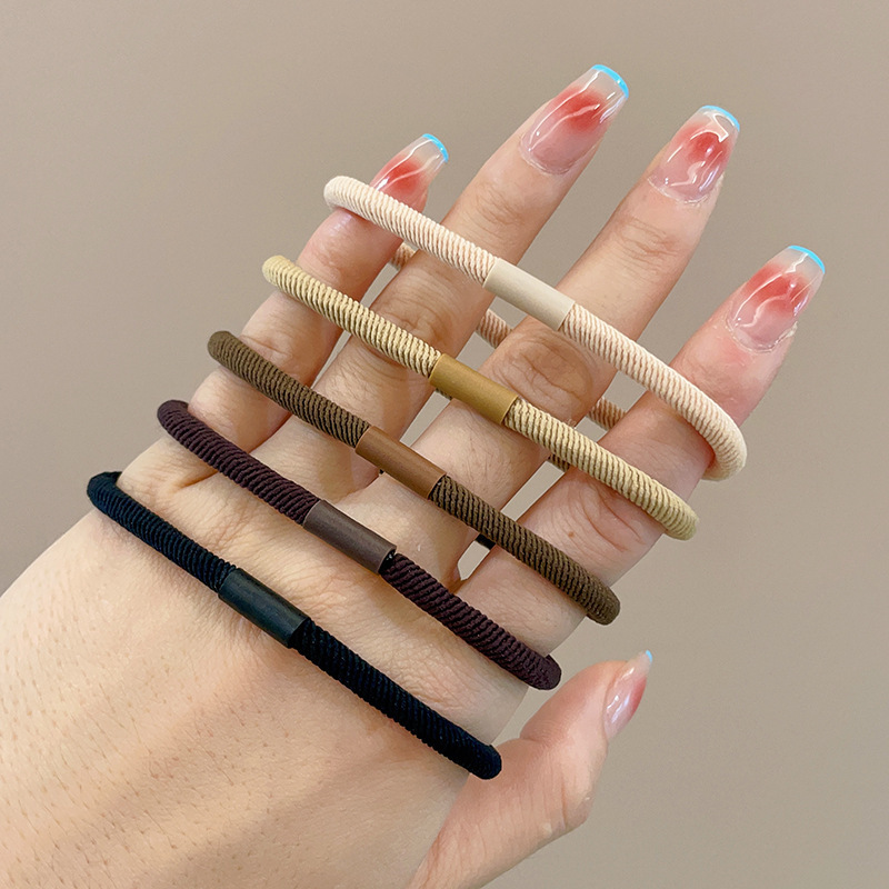 Cuerda para el cabello de dibujos animados, alta elasticidad y durabilidad, banda elástica para atar la cabeza, bola para mujer, lazo para el cabello, cuerda para la cabeza, nueva funda de cuero, accesorios para el cabello, todo fósforo