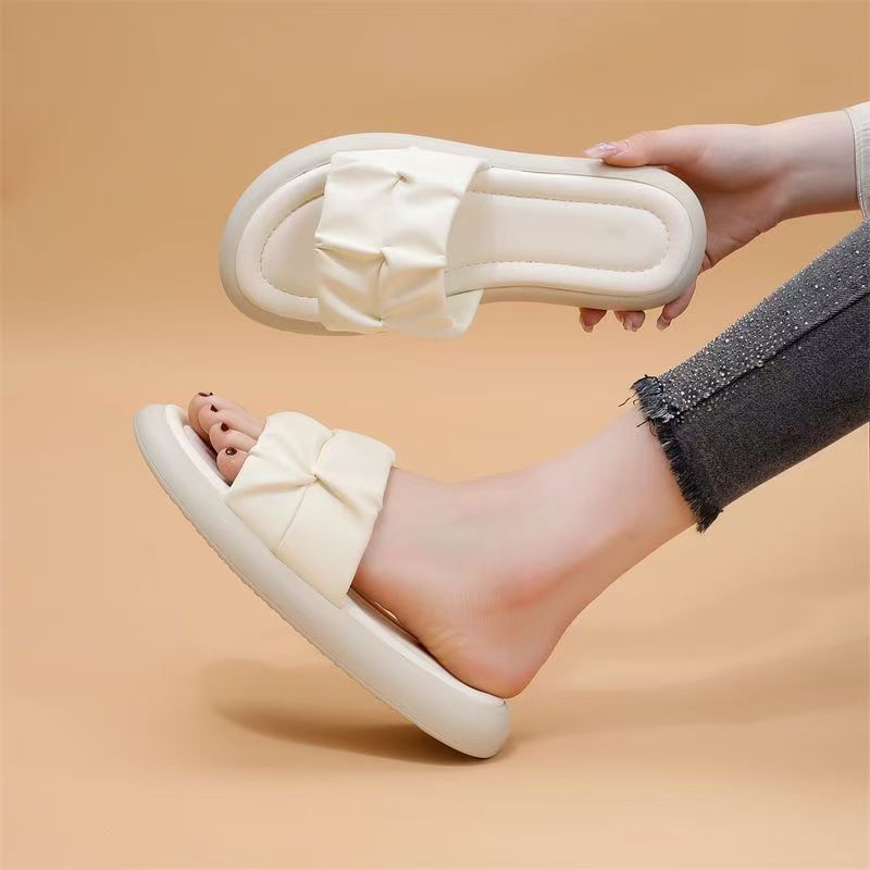 Nuevas zapatillas de verano, zapatillas de fondo plano cómodas, zapatillas de fondo grueso de mujer, zapatillas de estudiante, zapatillas de madre