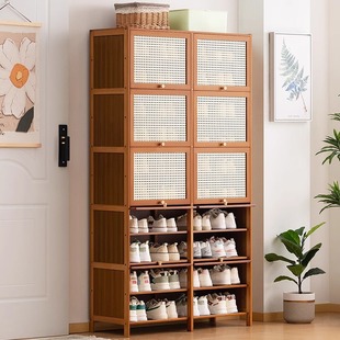 Simple Shoe Rack Shoe Cabinet Bamboo Dormitory Small Footprint Multi-Layer Dustproof Entryway Shoe Rack Storage Rack