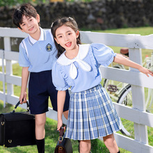 小学生校服英伦风套装班服夏装幼儿园园服夏季毕业照拍照表演服装
