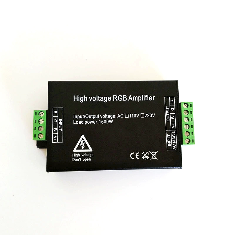 高压LED灯条大功率信号同步放大器 RGB灯带分控器中继放大器 厂家