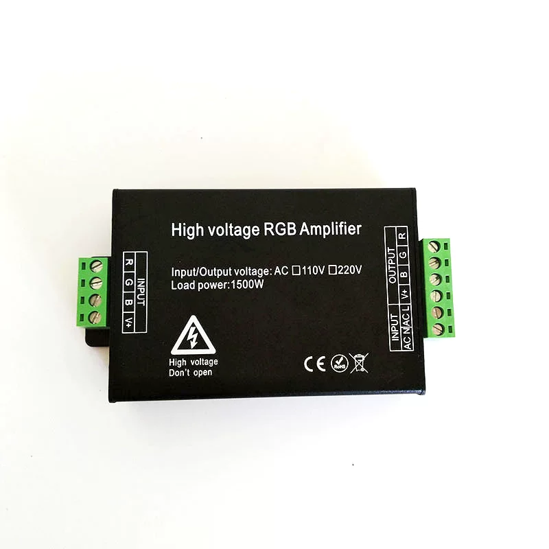 高压LED灯条大功率信号同步放大器 RGB灯带分控器中继放大器 厂家