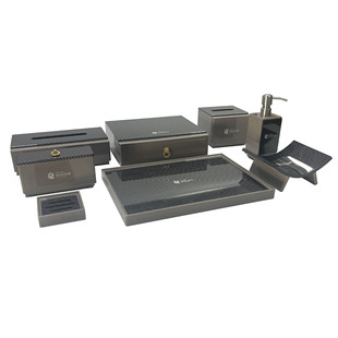 Acrylic Hotel Toiletries Storage Box Bathroom Sink Disposable Toothbrush Storage Box Tray Tissue Box