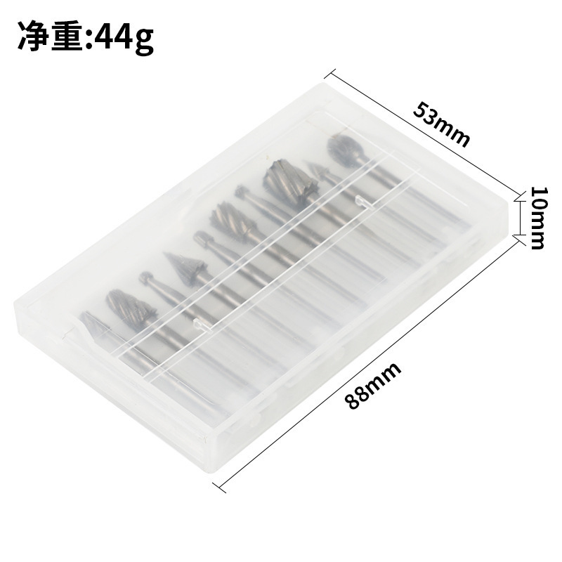 6pc高速钢木工小号旋转锉磨头 DIY木匠打磨修边电动工具套装|undefined