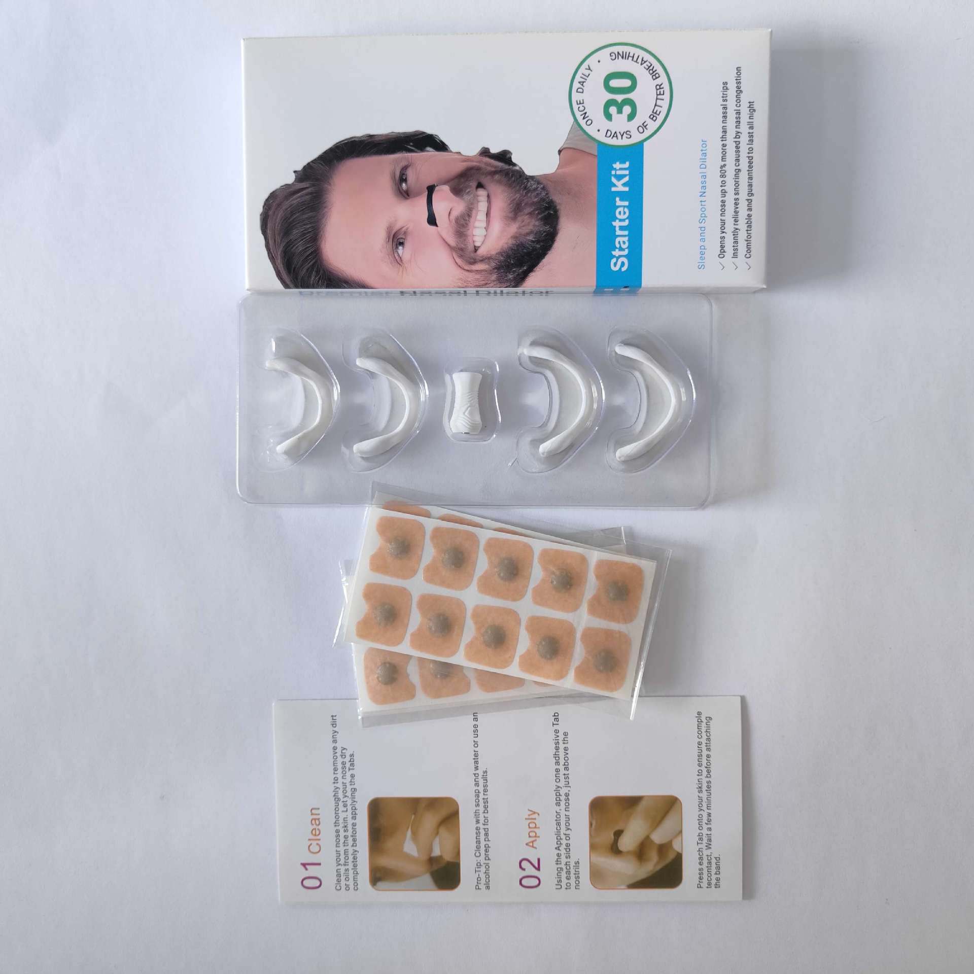 정사각형 흰색 자석 코 클립 30쌍