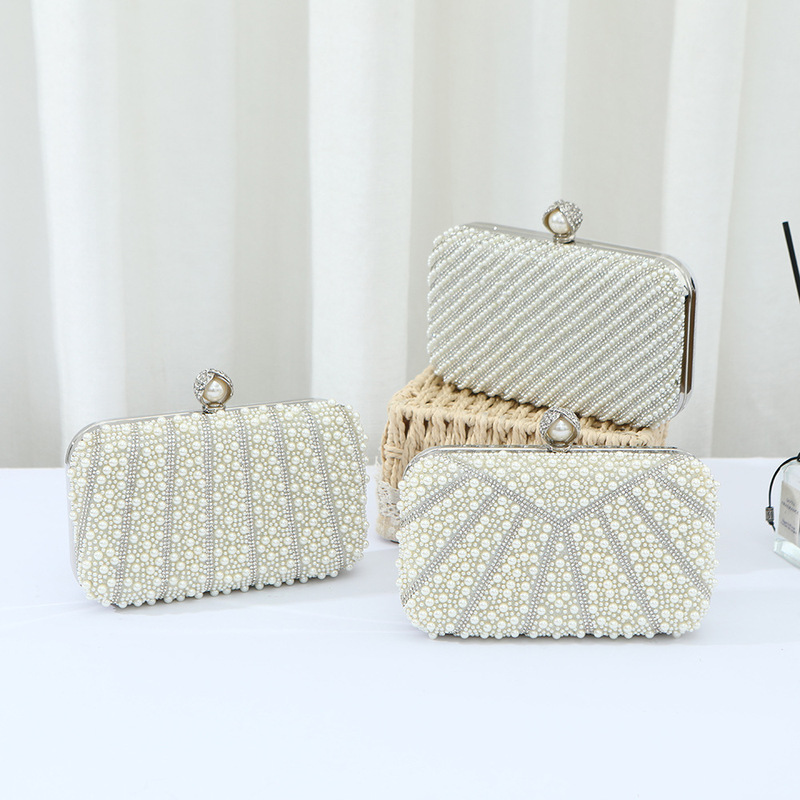 European and American Style Pearl Evening Clutch Bag, Fashionable and Simple Pearl Evening Bag, Evening Dress Matching Princess Diana Bag, Wholesale