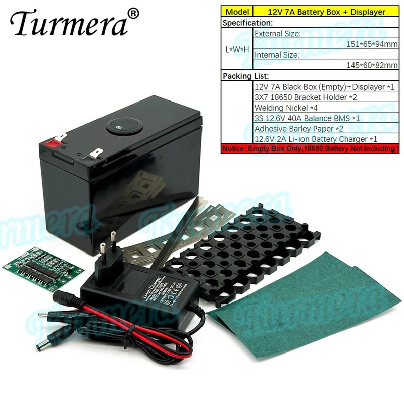 18650 バッテリーボックスセット 3S40A 保護ボード、SOC ディスプレイ付きイコライザー 12V リチウムバッテリーシェル付き|undefined