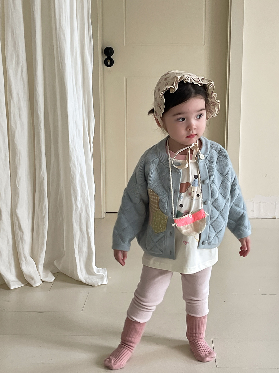 Sugar Pear ropa infantil niñas leggings 2024 otoño nuevo niño coreano pantalones de aire extranjero pantalones de otoño bebé