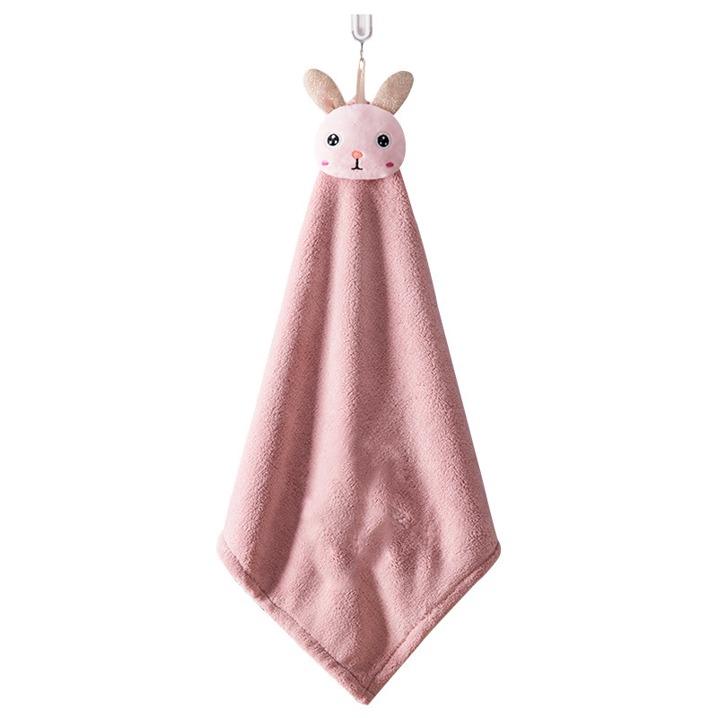 Toalla de mano coral vellón cocina engrosada absorbente de secado rápido Toalla de baño de dibujos animados lindo trapo grande toalla de mano