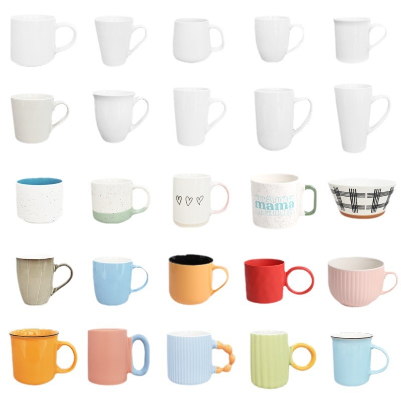 Taza de agua de procesamiento de lotes pequeños tazas de cerámica LOGO taza de agua taza de marca blanca taza de cerámica taza de café