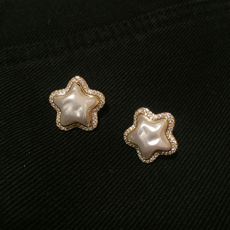 Irregular Star Retro Bump Baroque Earrings display picture 9