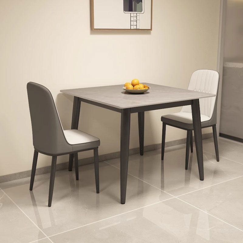 Italian Slate Square Dining Table and Chair Combination Small Apartment Modern Simple Home Balcony Restaurant Leisure Square Table