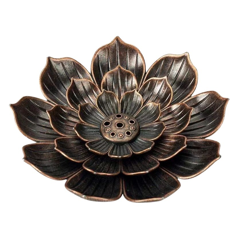 Gourd incense thread incense incense copper gourd plate incense lotus incense plate six-hole Lotus Lotus three treasures incense plate