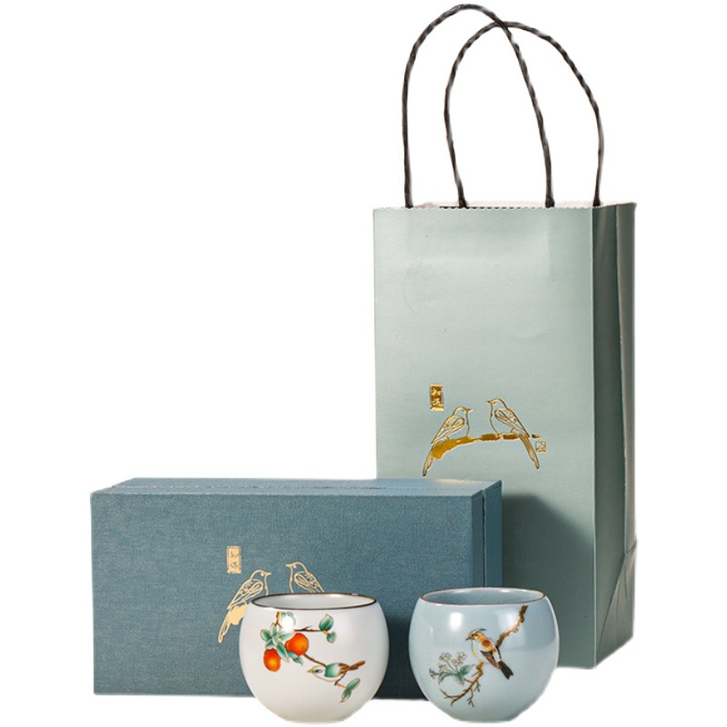 Taza maestra de alta gama par taza caja de regalo horno ru estilo retro taza de té regalo para amigos, novias, padres y ancianos