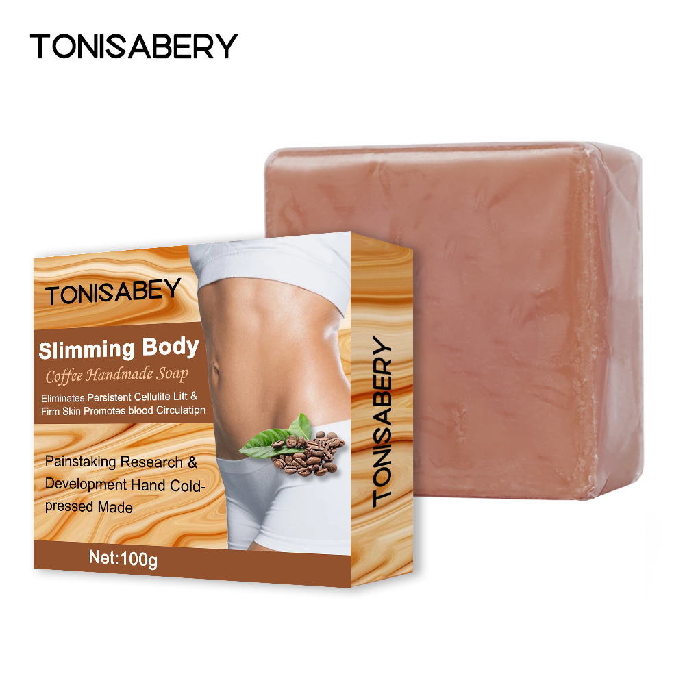 Cross-Border Foreign Trade European and American Tk Style Coffee Soap Ginger Handmade Cold-Processed Soap Bath and Face Soap