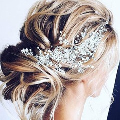 亞馬遜速賣通歐美水晶頭飾髮帶新娘飾品髮飾手工水晶配飾婚紗禮服