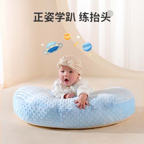 Baby Pillow Newborn Anti-Spit-Up Curved Slope Pillow Four Seasons Dual-Sided Use Removable Feeding Slope Pillow
