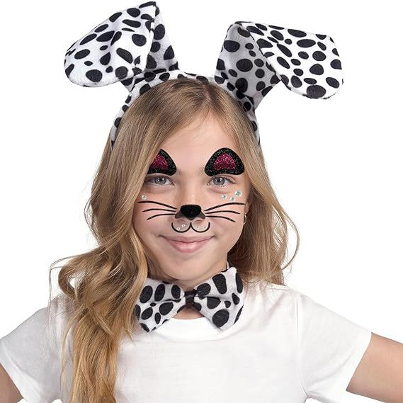 Fascia per capelli dalmata di Halloween, orecchie, guanti, gonna, travestimento per Halloween_voghion.com
