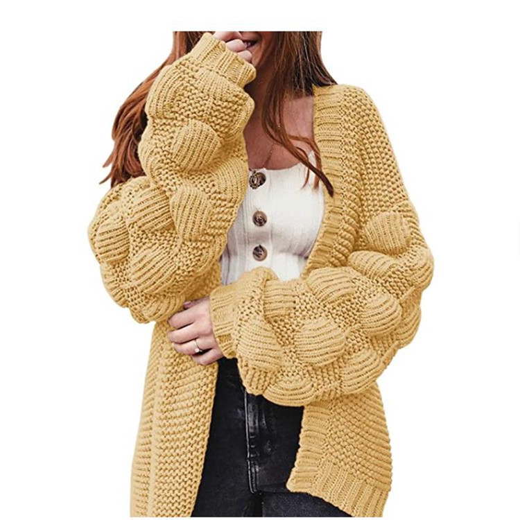 Women's Cardigan Long Sleeve Sweaters & Cardigans Braid Fashion Solid Color display picture 2