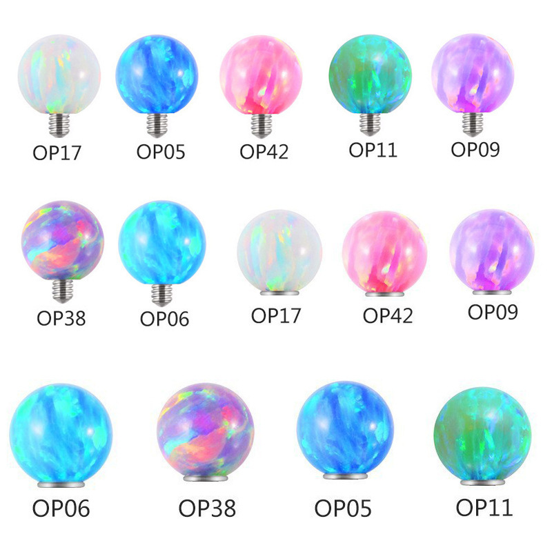 DIY accessories hot cochlea ball lip nail Aobao thread ball 3/4/5mm ear bone nail earrings human body piercing ornaments