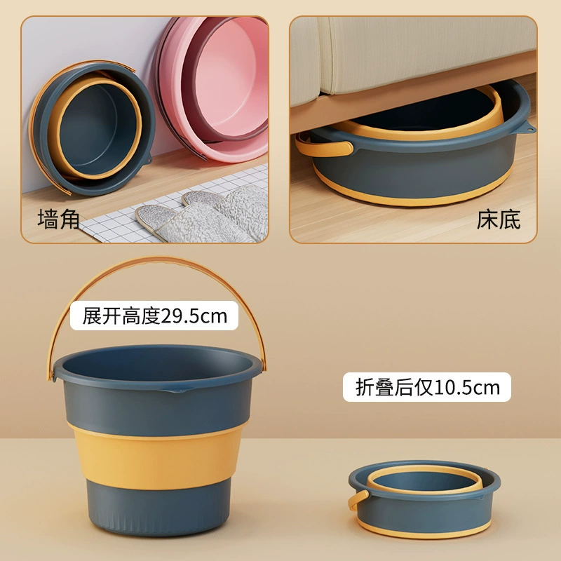 Small handheld plastic bucket for traveling for home use, increased thickness