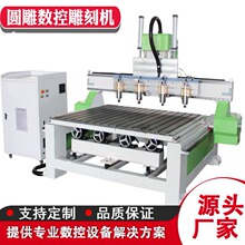 1625一拖四平面立体雕刻机藏式家具佛像龙柱四轴联动圆雕雕刻机