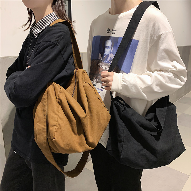 Hong Kong Style Crossbody Bag Men's Canvas Shoulder Bag Girls Casual Versatile Backpack 2025 New Japanese Style Crossbody Bag Hong Kong Style Crossbody Bag Men's Canvas Shoulder Bag Girls Casual Versatile Backpack 2025 New Japanese Style Crossbody Bag