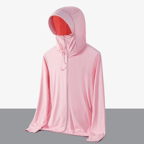 UPF50 ice silk large-brimmed sun-protective clothing with the same style as Jiao's, ultra-thin and breathable for men and women, fishing sun protection clothing, UV protection