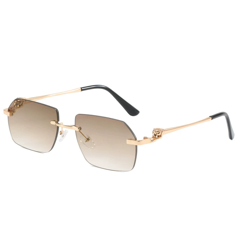 2024 New Frameless 8053 Men's Sunglasses Outdoor Driving Polygonal Sunglasses Wholesale Sunglasses