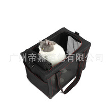 新款宠物手提斜跨猫包可折叠可拆卸便携户外狗箱钢线架子大容量包