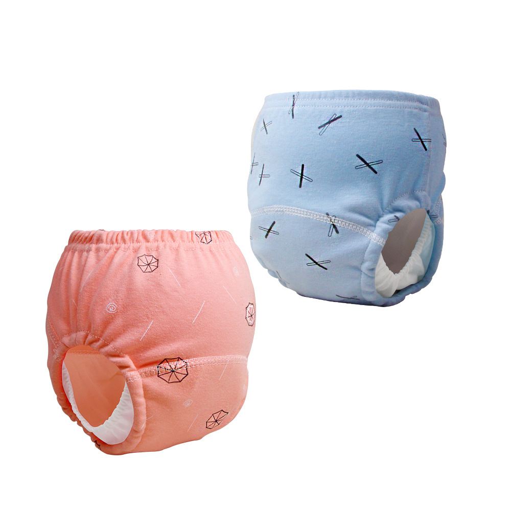 Training pants for men and women, toilet and diaper pocket, washable 6-layer cotton gauze side wings, washable infant diaper pants