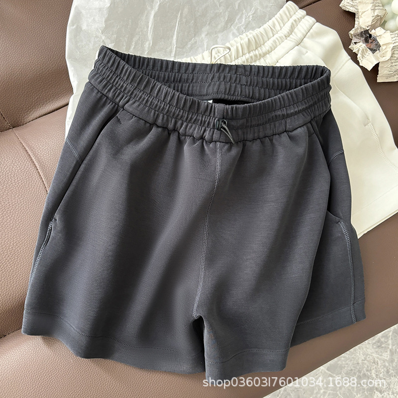 Lulu480~ Same Style Soft Sterme Women's Loose-Cut Air Layer Modal Yoga Sports Shorts