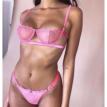 секси бюстгальтер+трусы 文胸套装bra set