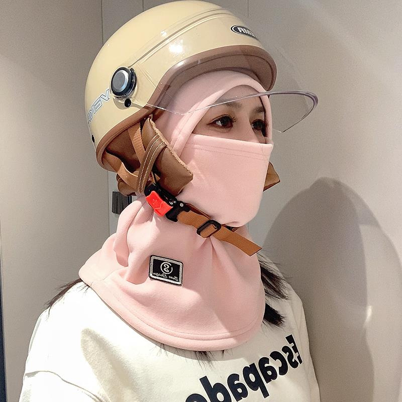 德绒新款保暖头套冬季户外骑行帽子口罩围脖一体女护耳防冻脸面罩|undefined
