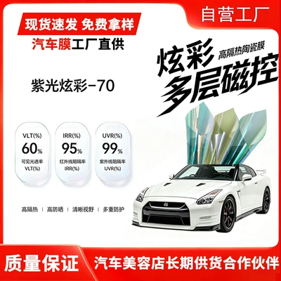 Car Glass Insulation Film, Color-Preserving Front Windshield Sun Protection Film, Explosion-Proof Film, Colorful Self-Adhesive Solar Film, Factory Wholesale