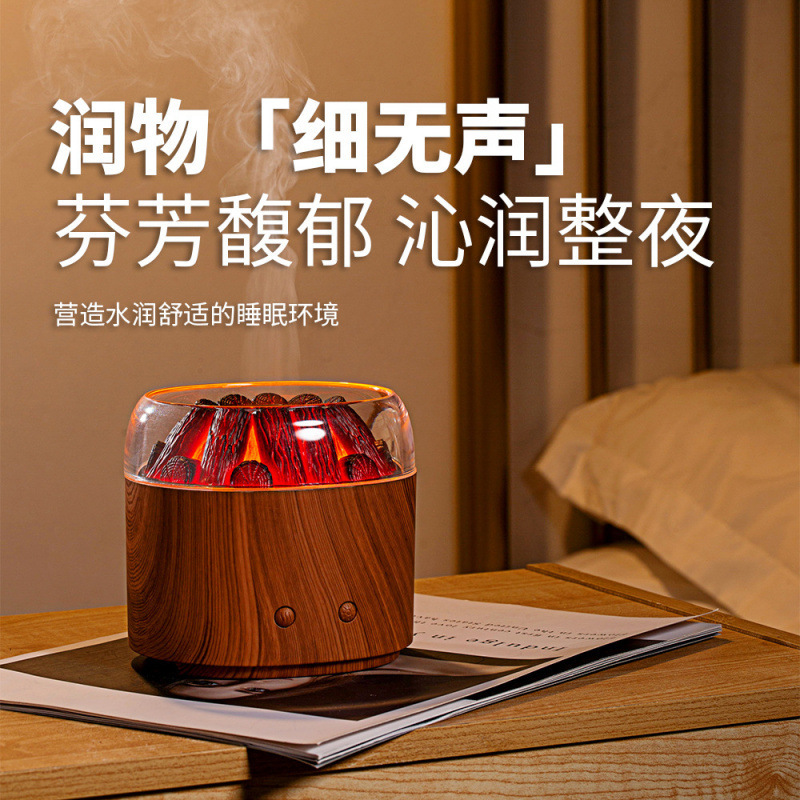 炉炭香薰机25年新品呼吸灯静音超声波雾化可加精油香薰机加湿器|undefined