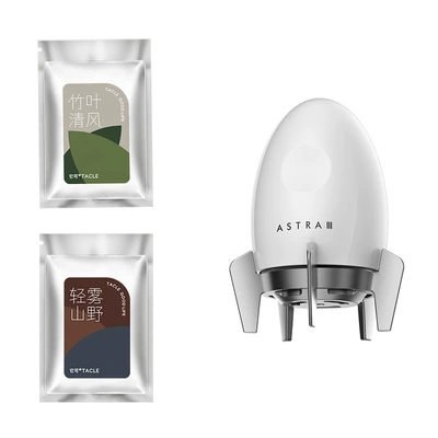 Car Perfume Aromatherapy Ornaments Small Rocket with - moon-twilight-white-regular-pe-fragrant-tablets