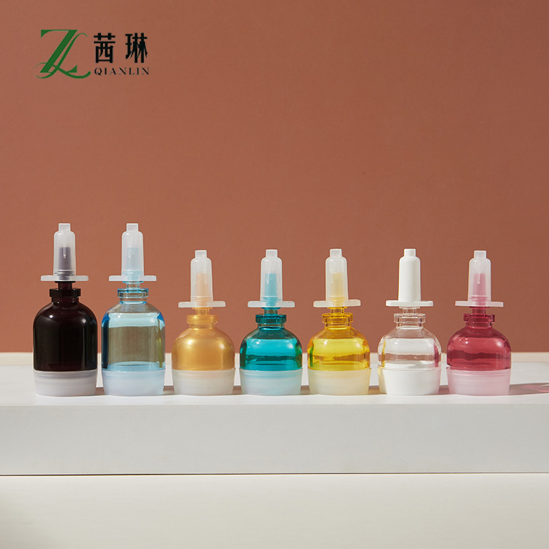 精华液瓶子多色按压小灯吊瓶现货5ml10ml玻尿酸安瓶旅游便携小样