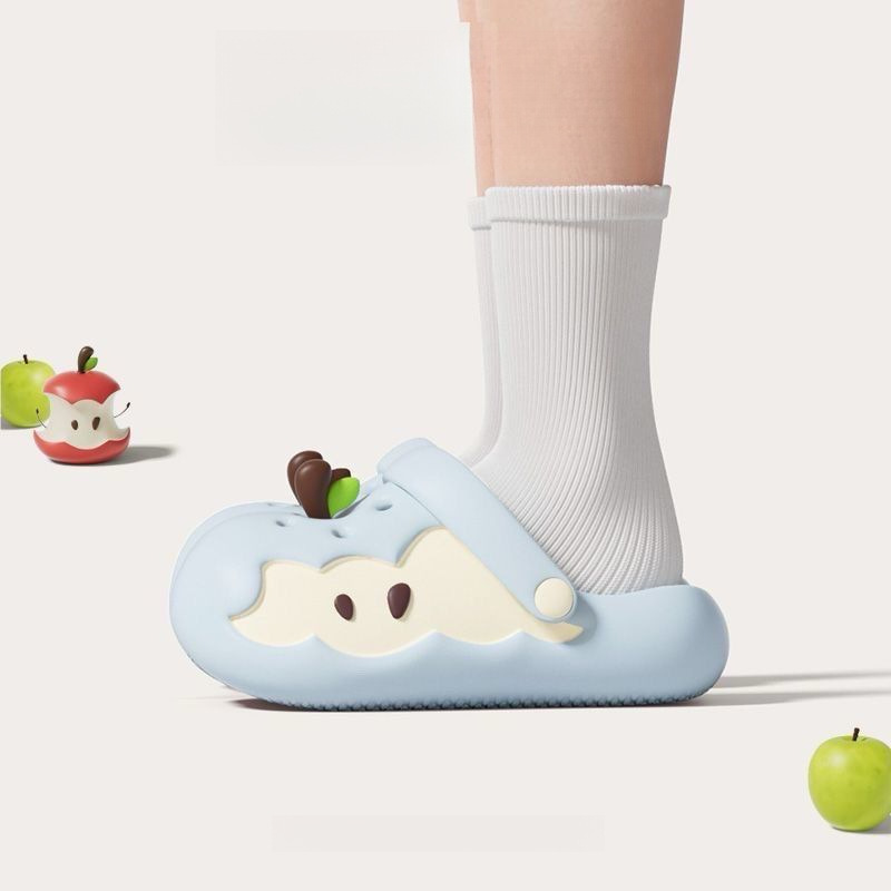 Apple Crocs 夏用滑り止めサンダル 包頭レディース厚底スリッパ|undefined