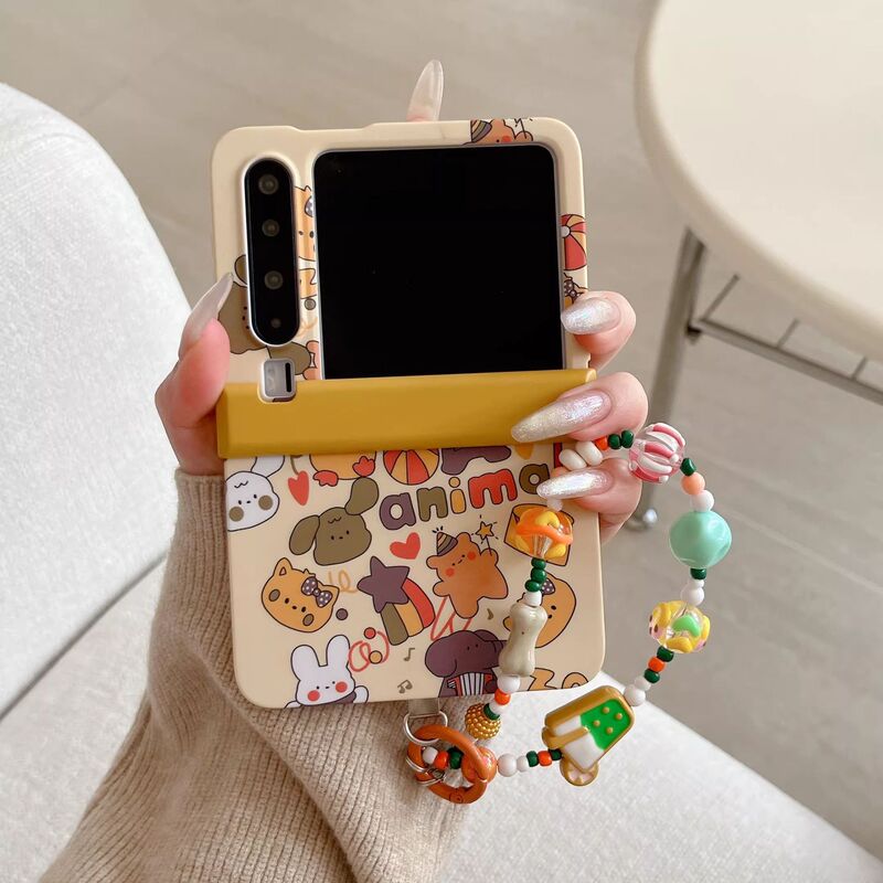 Cartoon Zoo-Themed Protective Case for Huawei Pura X and Xiaomi Mix Flip Foldable Phones with Hinge Protection Cartoon Zoo-Themed Protective Case for Huawei Pura X and Xiaomi Mix Flip Foldable Phones with Hinge Protection