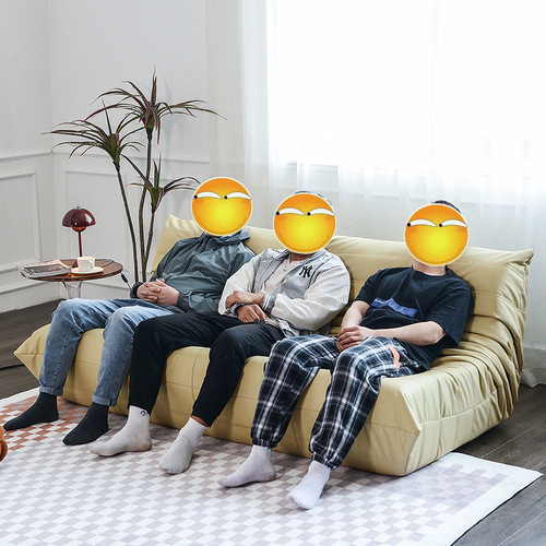 Caterpillar sofa, balcony lounging, living room, Nordic style, popular double and triple tatami, lazy sofa, decorative fabric