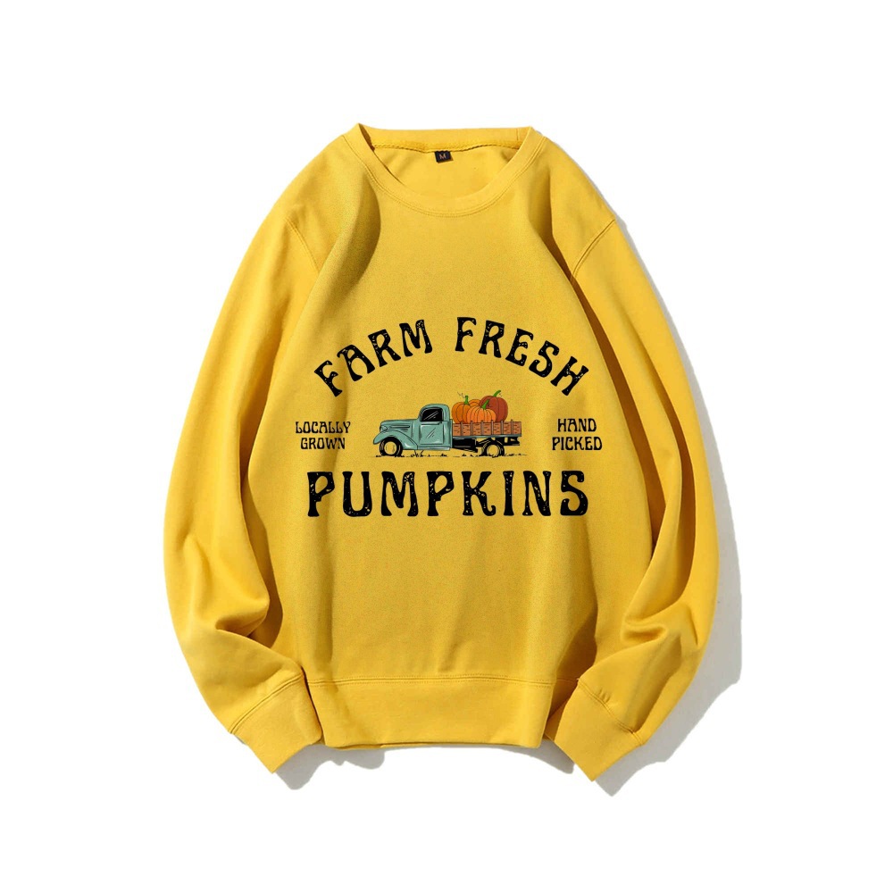 Granja Pumpkin Sweatshirt Fall Crewneck Sweatshirt Pumpk