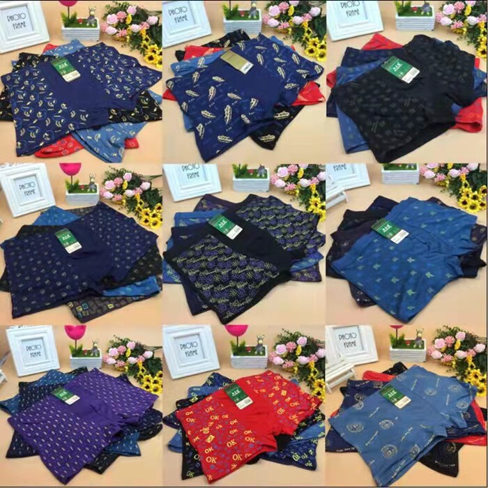 Running volume men's boxer pants plus size loose shorts 5 yuan model low-cost promotional printed underwear stall supply