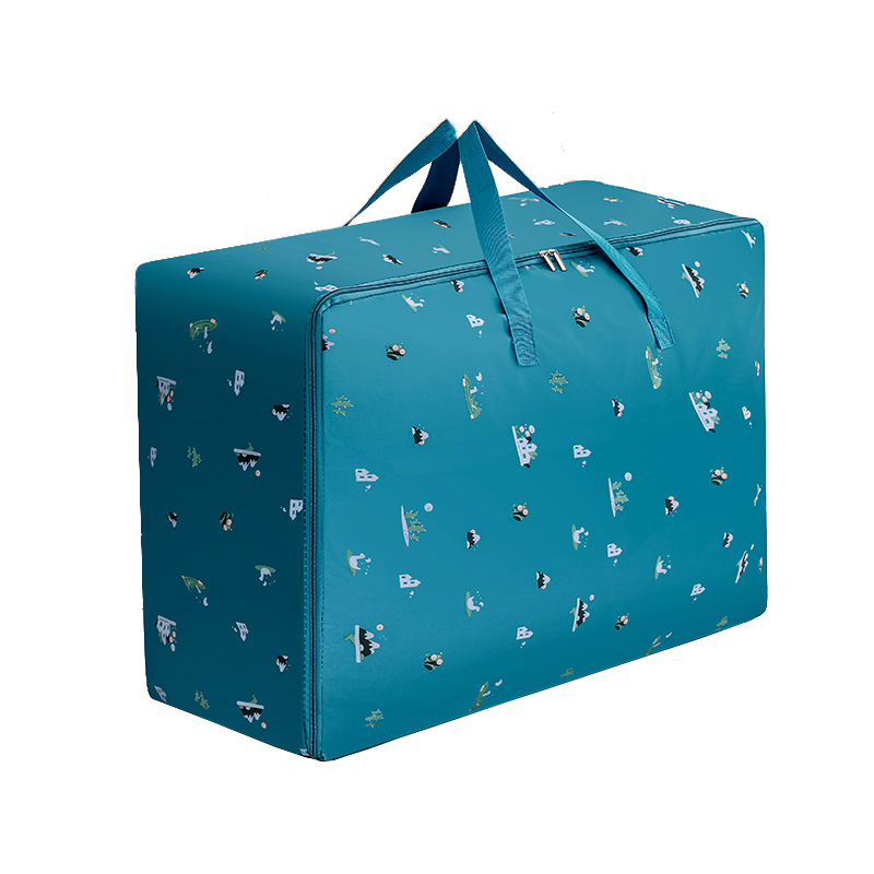 Bolsa de almacenamiento de edredón de doble capa engrosada ropa impermeable Oxford tela equipaje bolsa de movimiento Big Mac organización