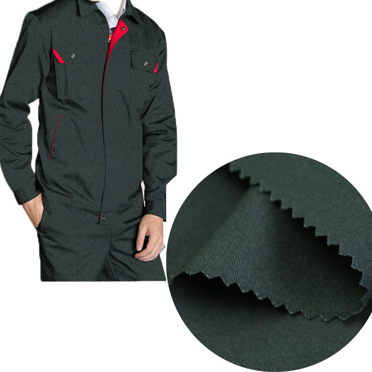Bajo MOQ tejido de color sólido 100% algodón tela de ropa de trabajo twill