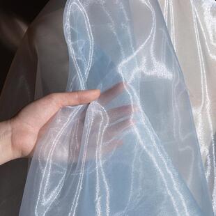 In-Stock Organza Fabric Transparent Thin Soft Clothing Dress Tulle Skirt Tulle Curtain Wedding Background Fabric Fairy Tulle