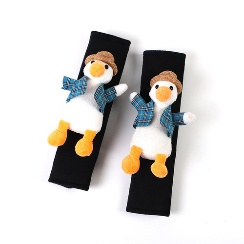 Car Seat Belt Shoulder Cover Plush Cartoon Anti-Strangle Car Seat Belt Creative Cute Car Accessories