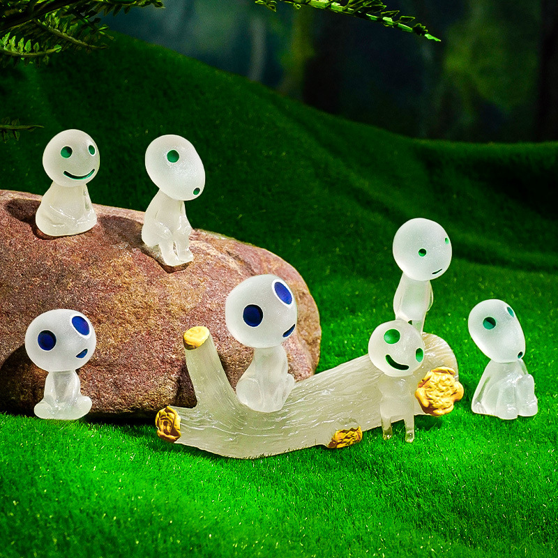 Adornos de resina para acuarios, micropaisaje de musgo, pequeño tronco de árbol luminoso, decoración de jardín para pasteles, escena DIY