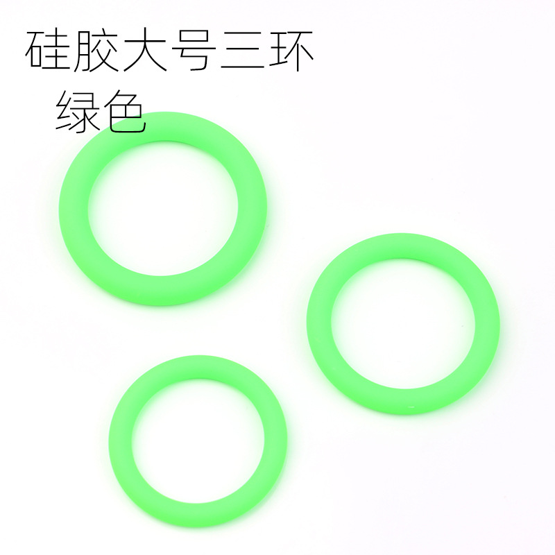 Silicone 6-Ring Locking Ring Set, Wearable Delay Trainer, Sky Blue — detail image 5